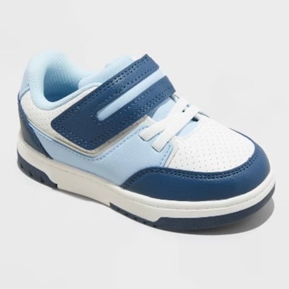 Cat & Jack Hudson Sneakers Kids Size 12 Blue White Hook Loop NWT